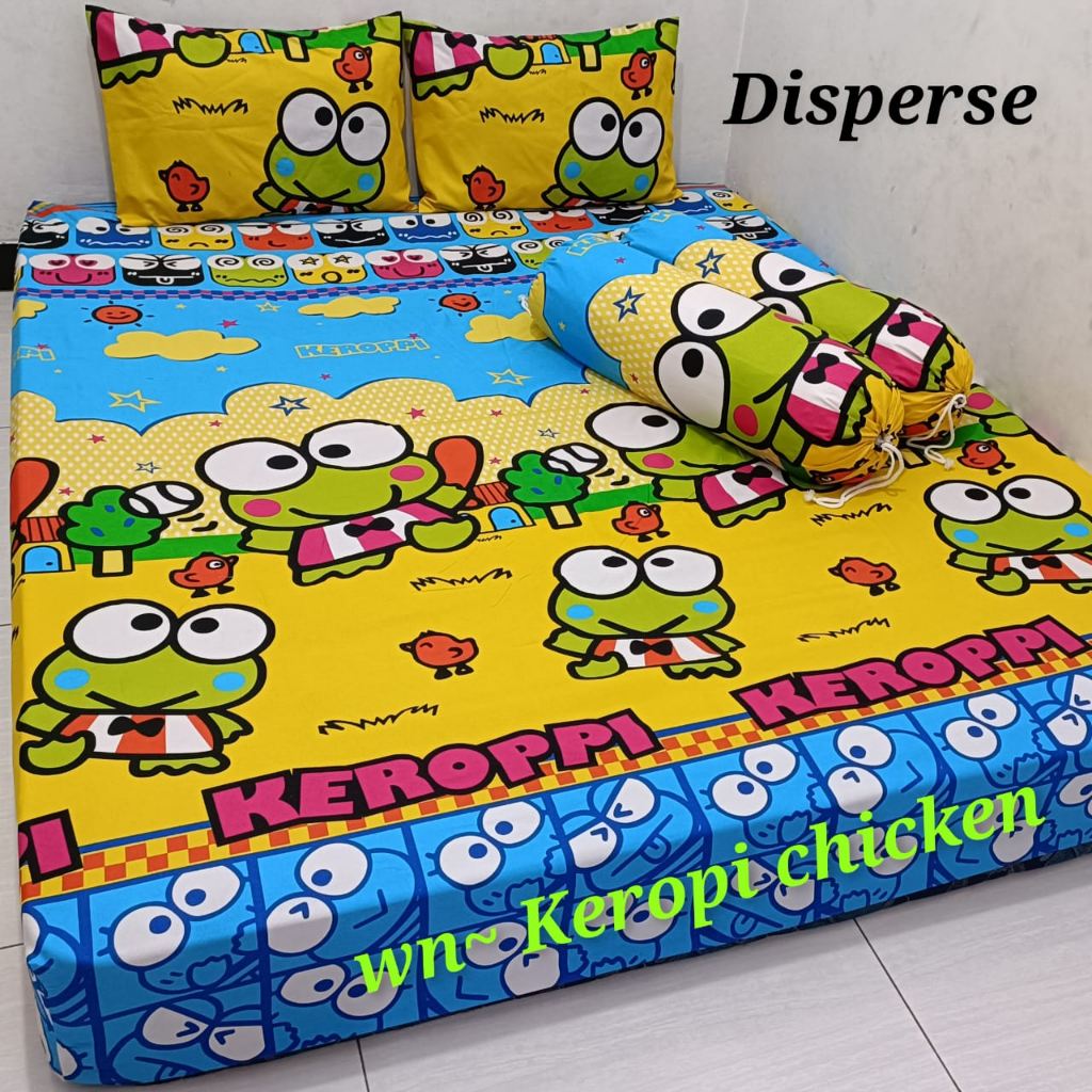 SPREI KARAKTER SPONGEBOB BTS 21 MINNIE PINK KUPU KUPU UK 120/160/180