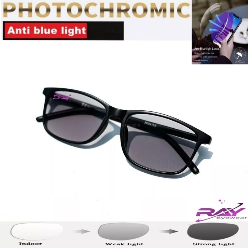 COD Kacamata Photochromic Lensa Berubah Warna Otomatis Paket Photochromic Normal minus plus kacamata