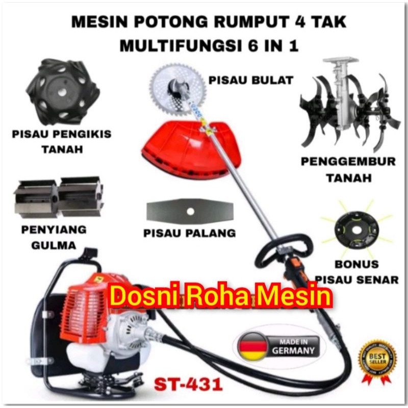 MESIN POTONG RUMPUT MODEL HONDA GX-31 MESIN 4TAK MERK STARKE