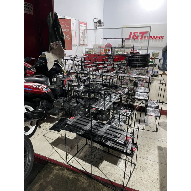 Bamboogrove_ Rak Bunga Besi Susun 2 / Rak Serbaguna / Rak Bunga Minimalis / Standing Pot Susun 2