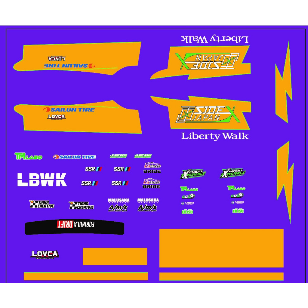 [WHITE TONER] DECAL LIVERY LBWK S15 XSIDEJAPAN