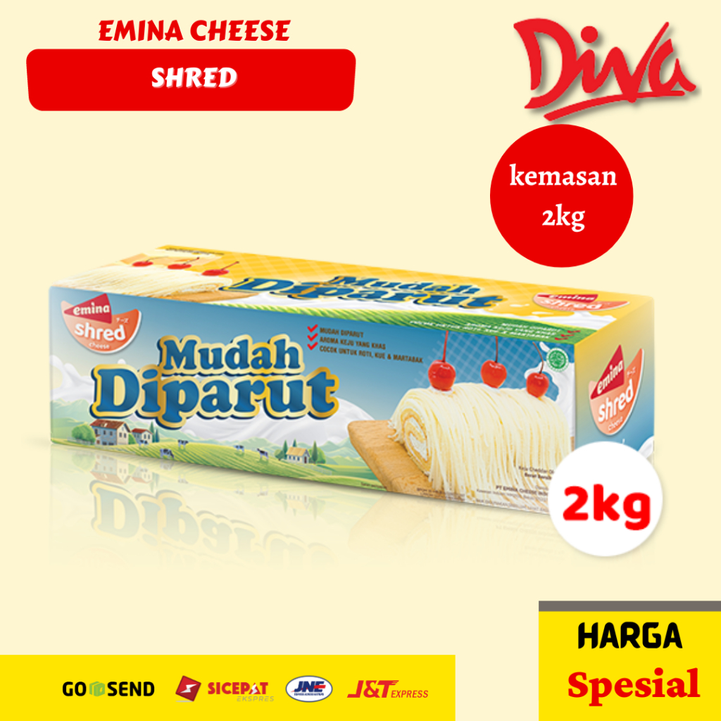 

[2kg] Emina Cheese Shred | Emina Keju Potong