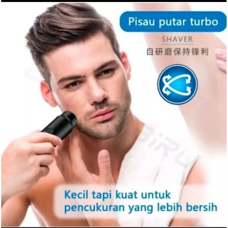 Alat Cukur Jenggot Elektrik Mini Shaver Portable