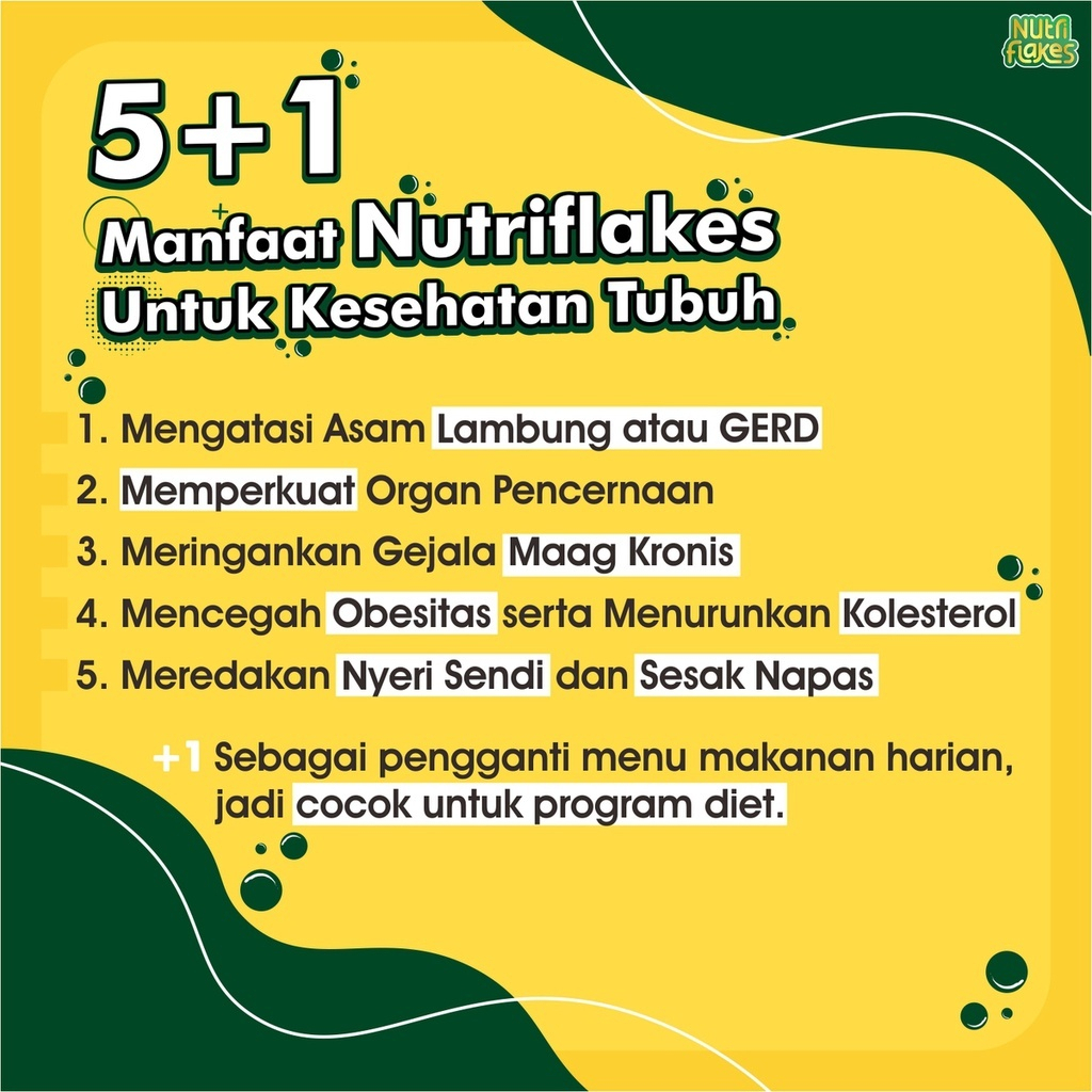 

RB Nutriflakes Sereal Umbi Garut Asam Lambung Original Bantu Atasi Maag Gerd Asam Lambung Paket 5