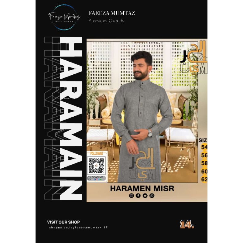Jubah Gamis Pria AlHaramain Haramin Mesir Harga Terbaik Kualitas Premium