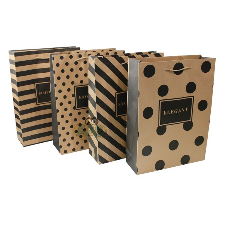 

5 pcs Paperbag Kraft Fancy Jumbo 33X13X45 cm Tali