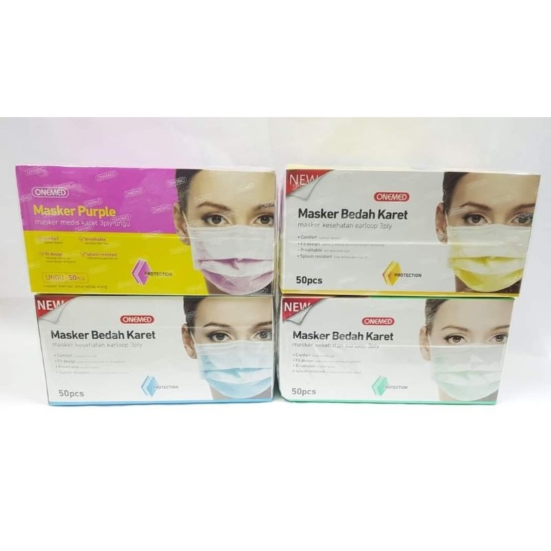 Masker onemed isi 50pcs / Masker onemed bedah karet