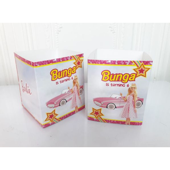 popcorn box barbie / wadah popcorn barbie / popcorn box custom barbie