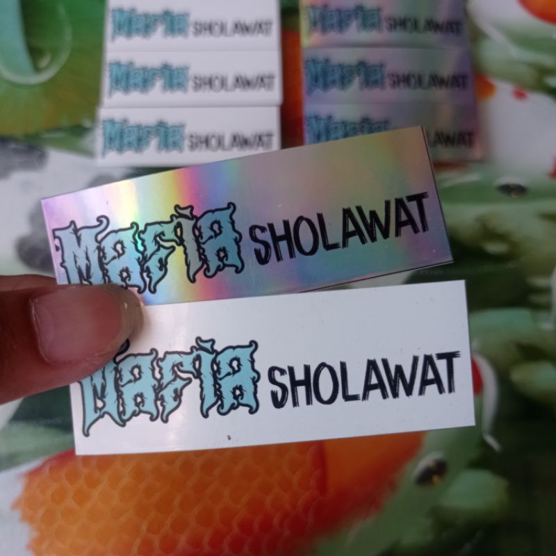 

(Minimal Order 10 pcs) Stiker Mafia Sholawat Vynil/Hologram Desain Minimalis