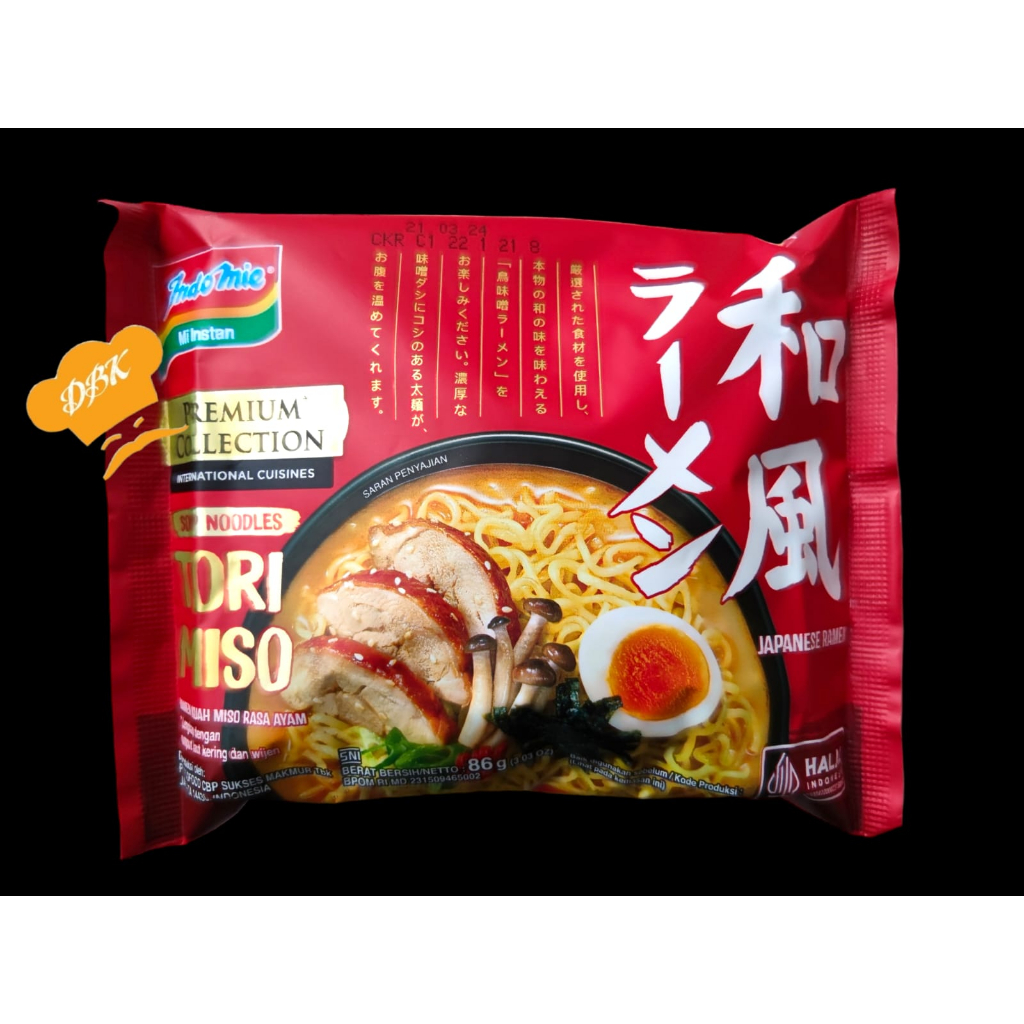 

Indomie Instant Premium Japanese Tori Miso Ramen 86G Mie Jepang