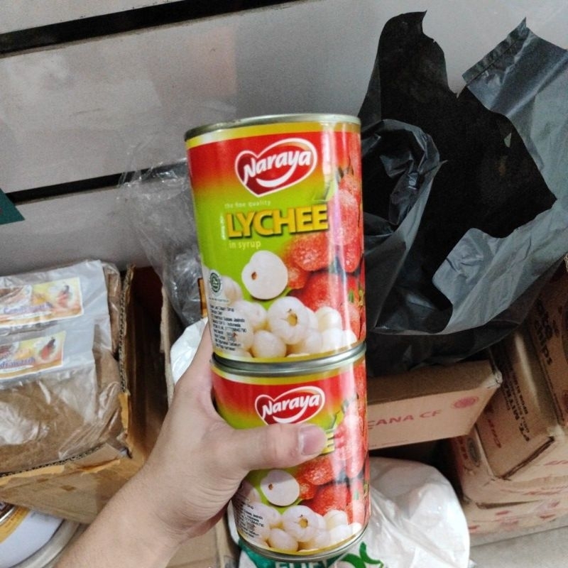 

lychee kaleng naraya cocok untuk sirup lychee