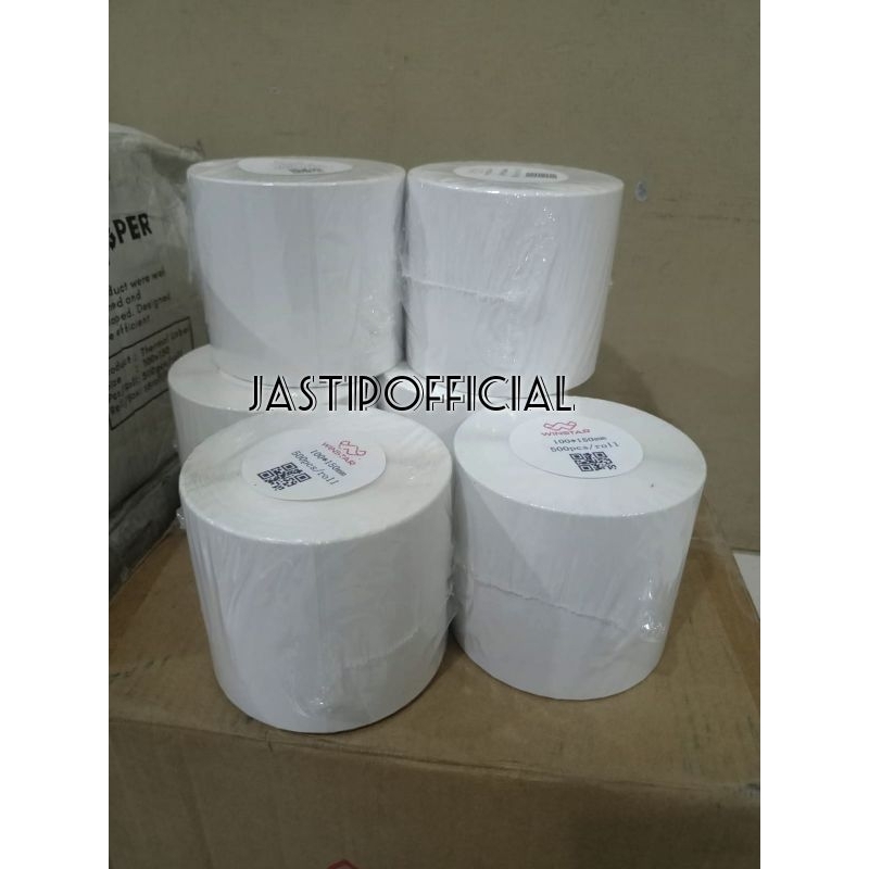 

label fragile / plastik polymer / Kertas resi Sticker Printer Thermal Ukuran 100 x 150 mm A6