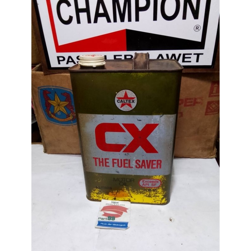 oli kaleng lawas jadul caltex 4liter