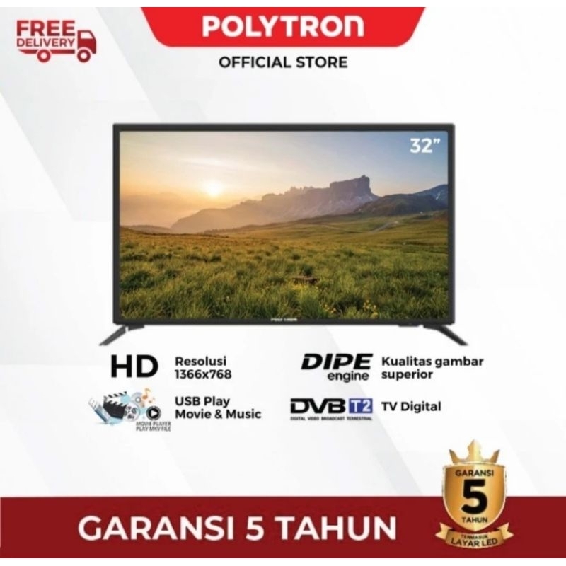 POLYTRON 32V1852 / 32V1853 Led Tv 32 inch Digital Hd Tv PLD-32V1852
