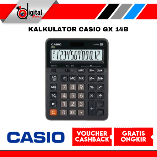 

Casio GX 14B - Calculator Desktop Kalkulator Meja Kantor Office GX-14B