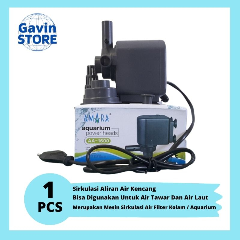 Pompa Aquarium Amara aa 1600 Power Head Mesin Pompa Filter Aquarium Aquascape Pompa Celup Amara aa 1