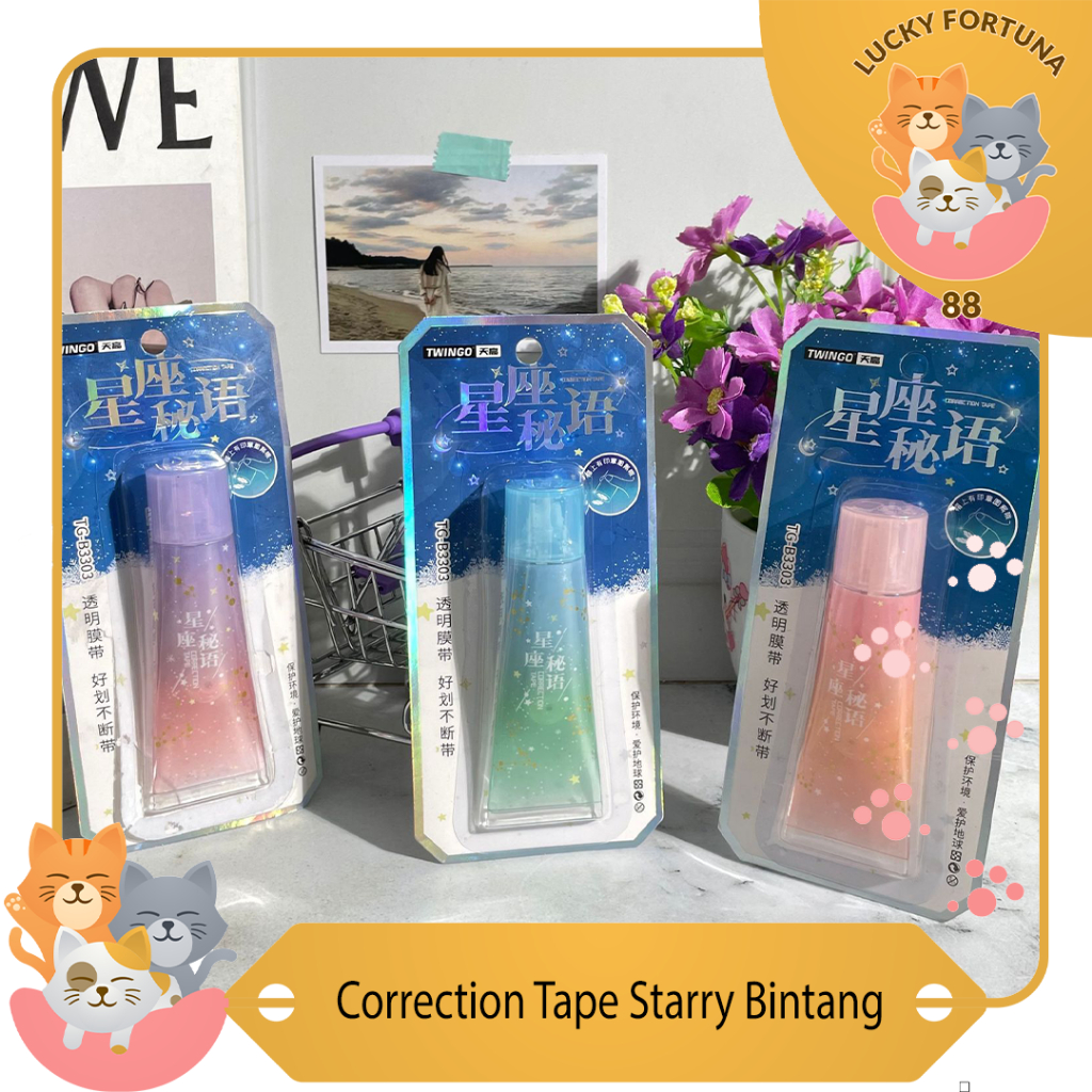 

Correction Tape Starry Bintang Pita Koreksi correction Tape Twinggo