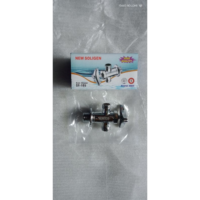 Stop kran SY-105 new soligen/(1/2")/full Kuningan/stop kran cabang-double/stop kran kloset/stop kran