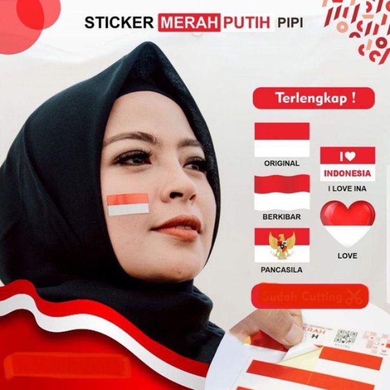 

Sticker pipi merah putih murah isi 50pcs