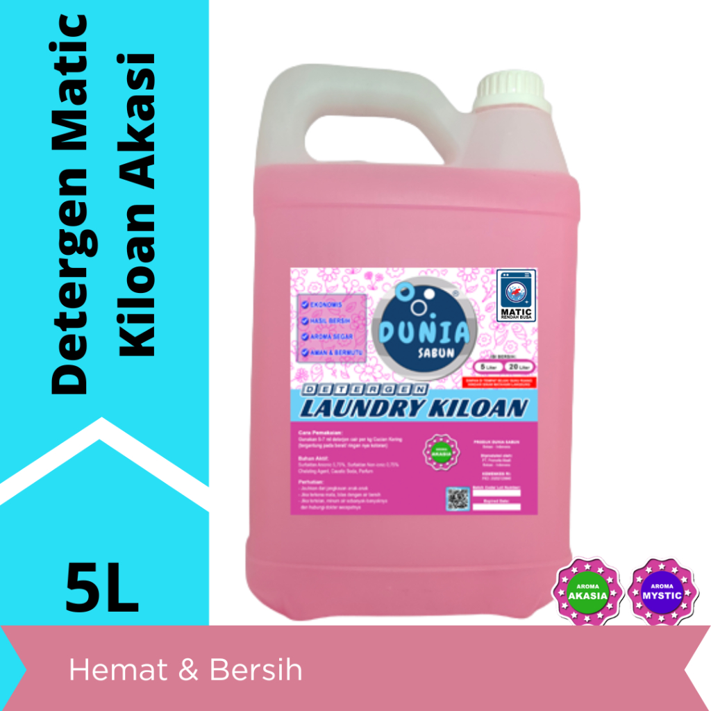 DETERGEN MATIC CAIR KILOAN KEMASAN JERIGEN 5 LITER