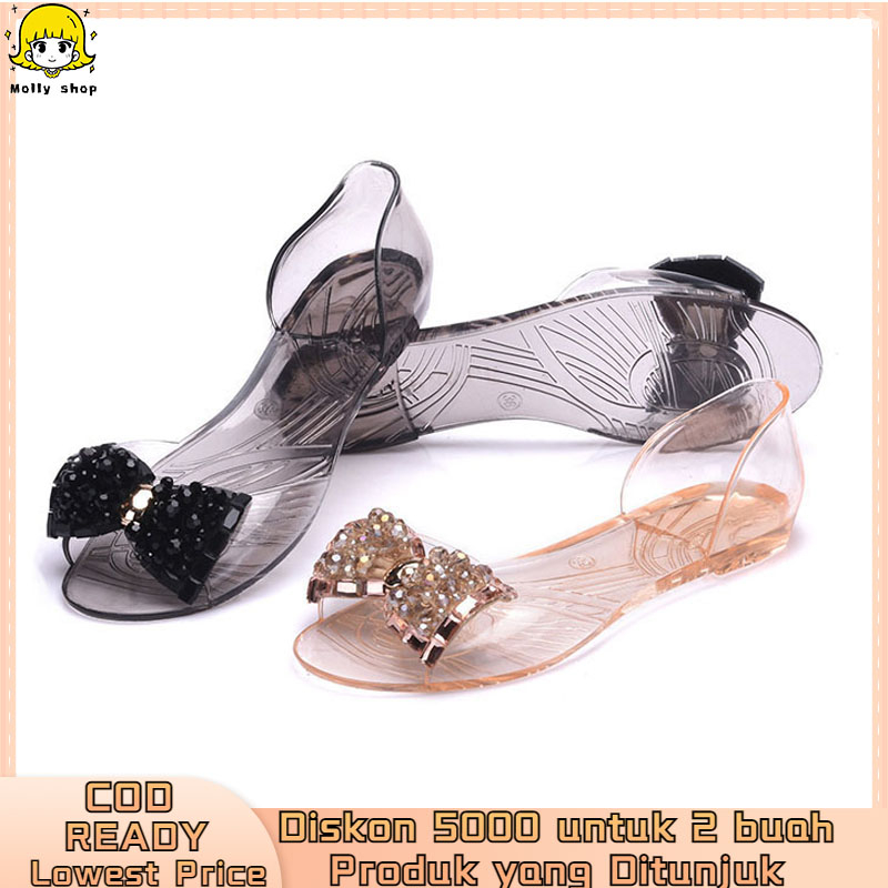 【COD】Sandal Wanita Musim Sepatu Jelly Wanita Panas Sepatu Sandal Kaca Sepatu Wanita Sandal Jelly Wan