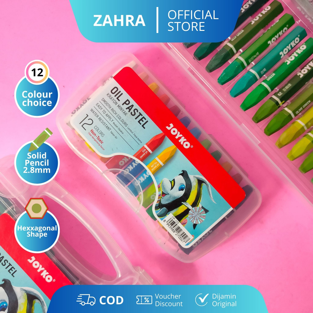 

Crayon / Krayon 12 Warna JOYKO Oil Pastel