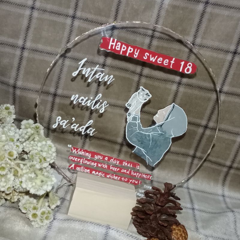 

Acrilic Costum Lettering// Hampers unik// Kado wisuda// kado wedding// Kado ultah