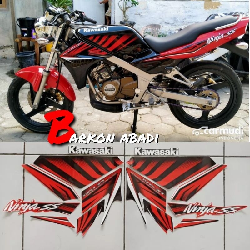 stiker Striping NINJA ss 2014 zebra merah original