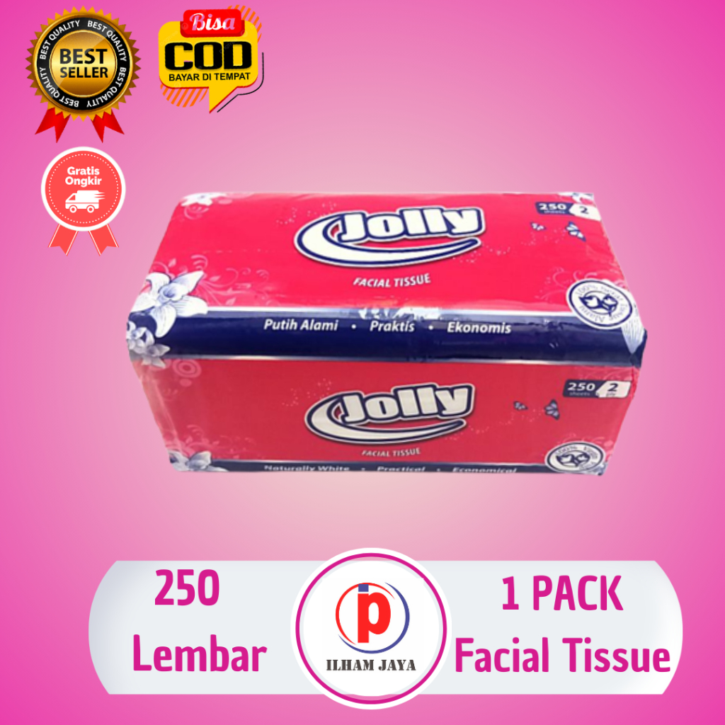 Tisu jolly 250 sheet 2ply / tisu facial jolly grosir