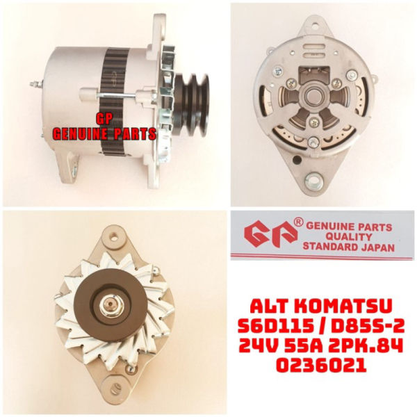 

TERBAIK ALTERNATOR GP KOMATSU S6D155 D85S-2 24V 55A 2PK84