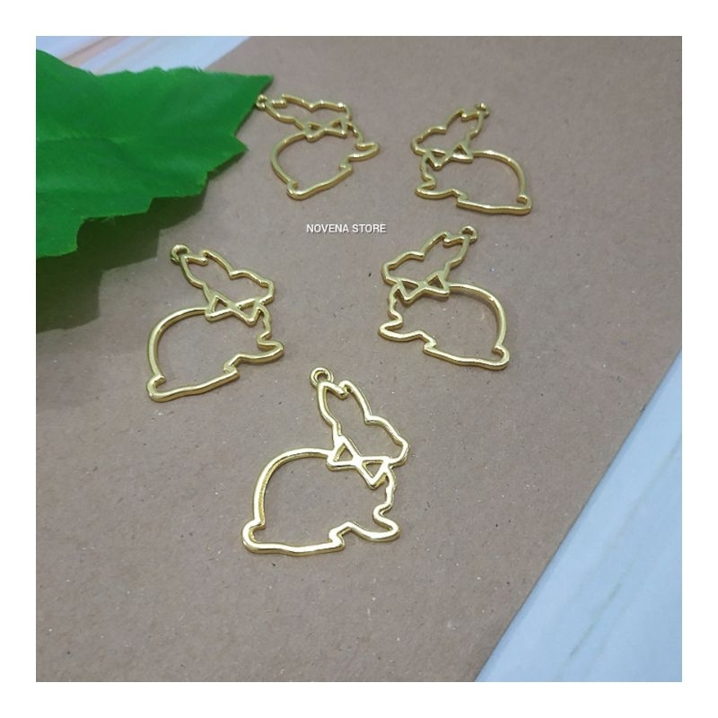 HANGTAG MOONCAKE HANG TAG METAL KUE BULAN MOTIF KELINCI