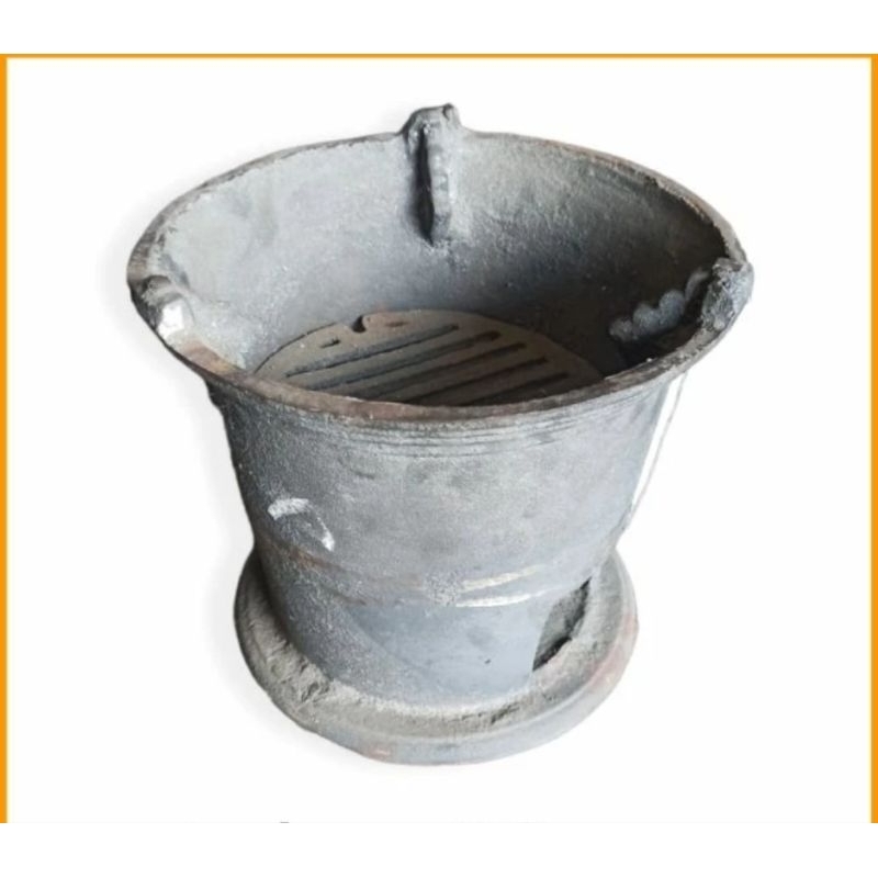 ANGLO TUNGKU KOMPOR ARANG BESI BAJA COR TEBAL 26cm 28cm 30cm