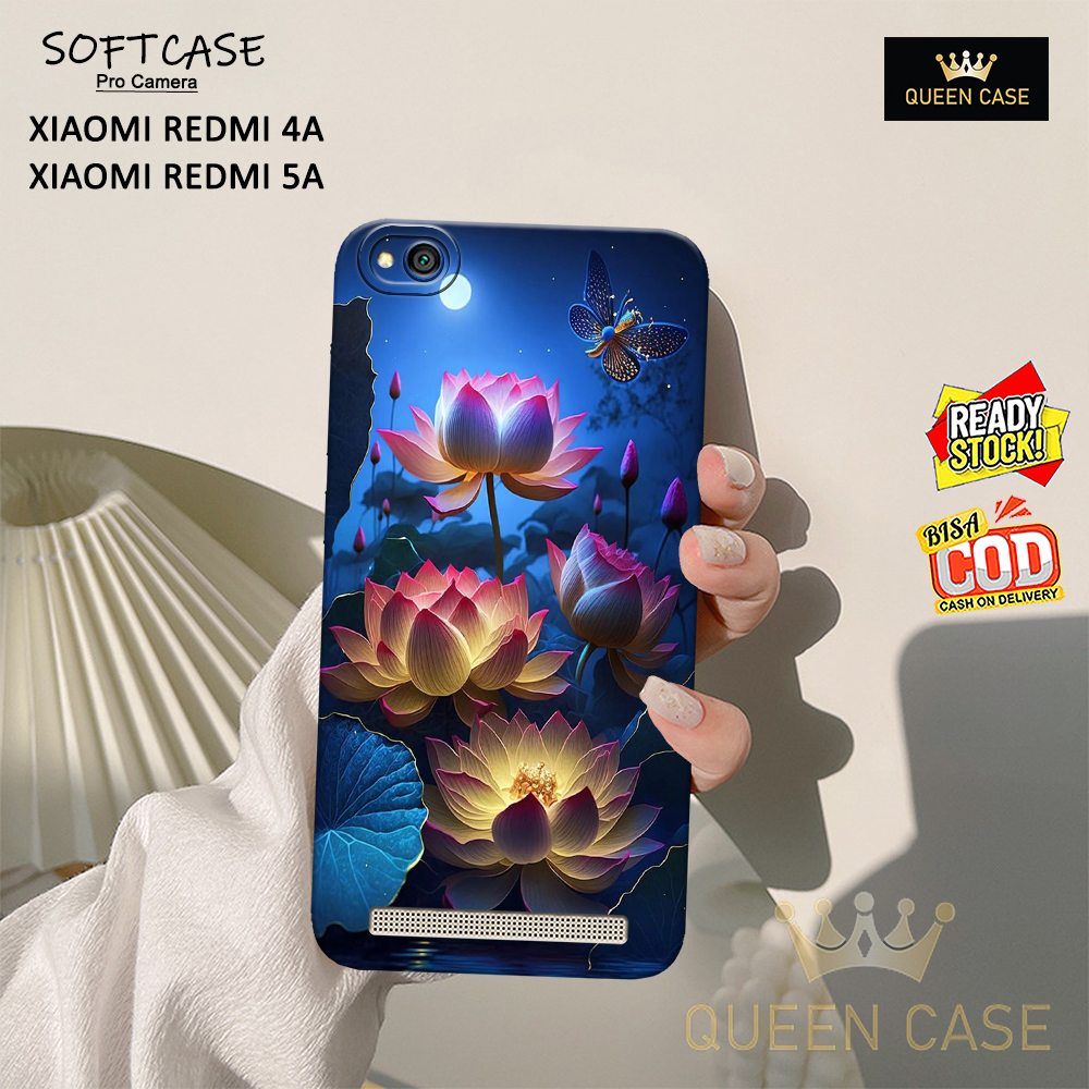 Softcase Pro Camera Bunga - Case Hp Xiaomi Redmi 4A / Redmi 5A - Casing Hp Xiaomi Redmi 4A / Redmi 5