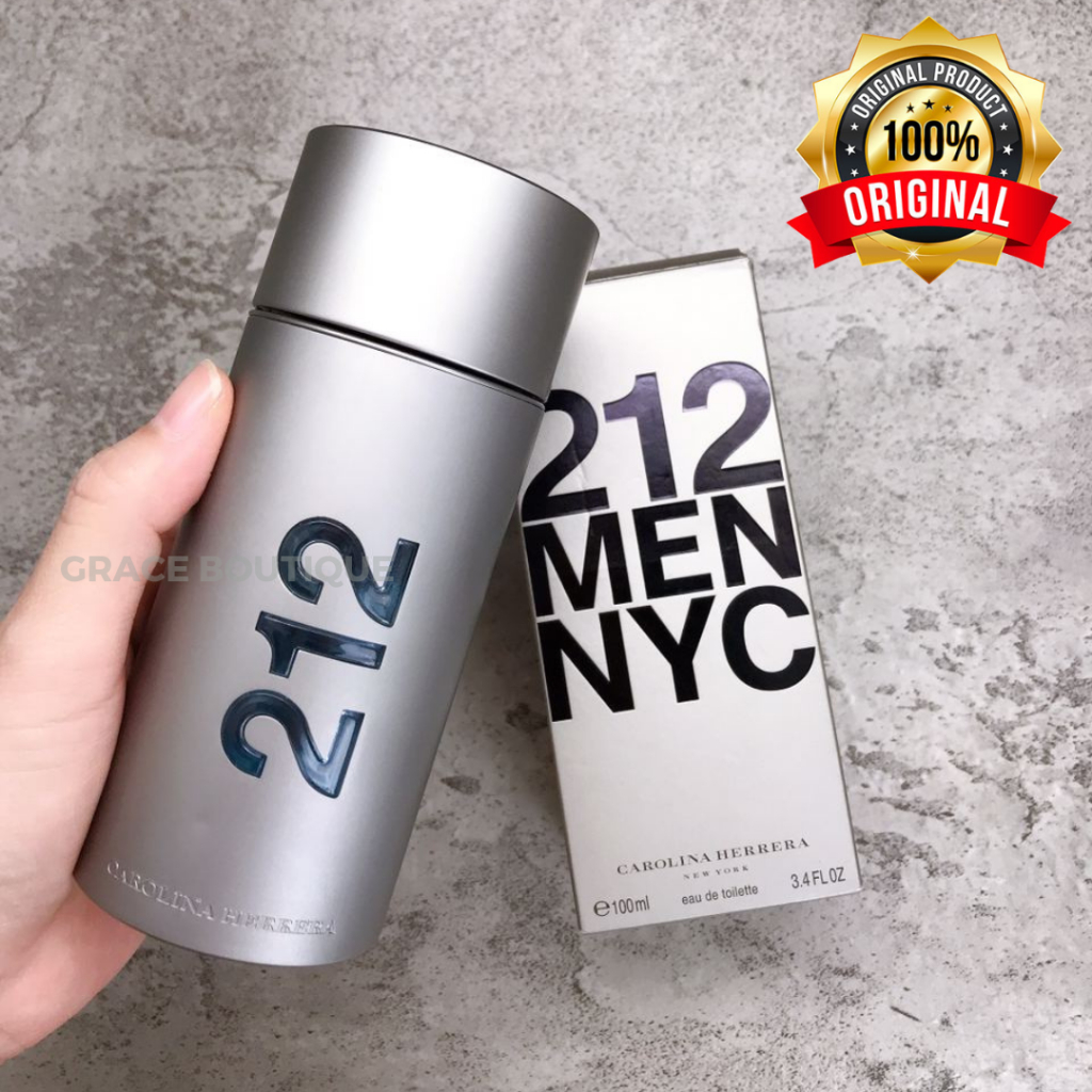 Parfum Pria ORIGINAL 100% - Carolina Herrera 212 Man New With Box