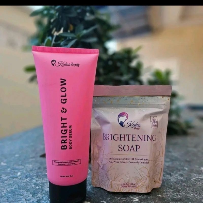 New body serum  dan sabun kedas beauty kemasan baru