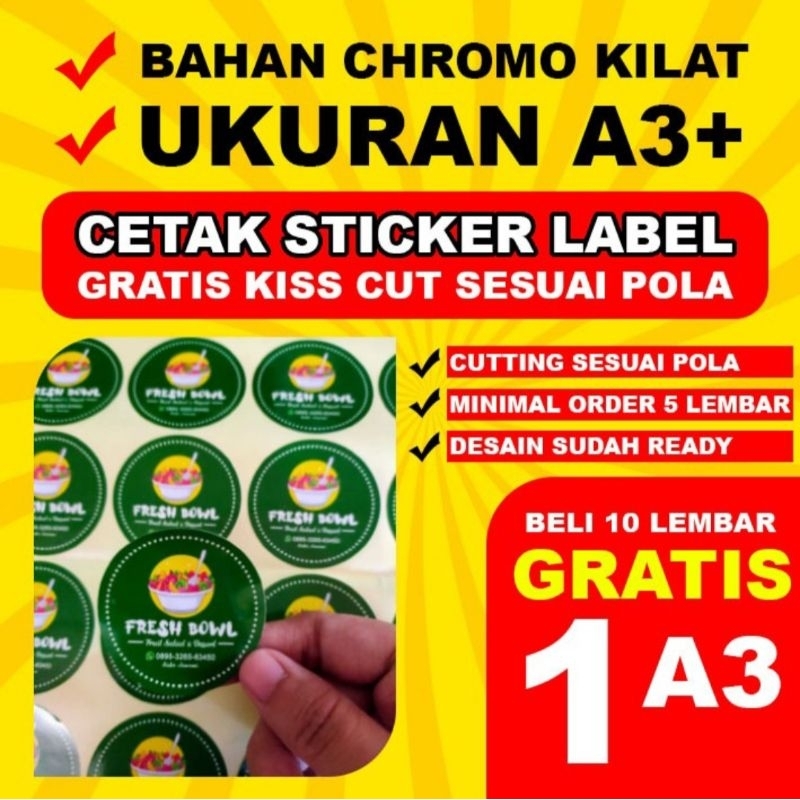 

CETAK STICKER LABEL KEMASAN MEREK BAHAN CHROMO / BONTAK