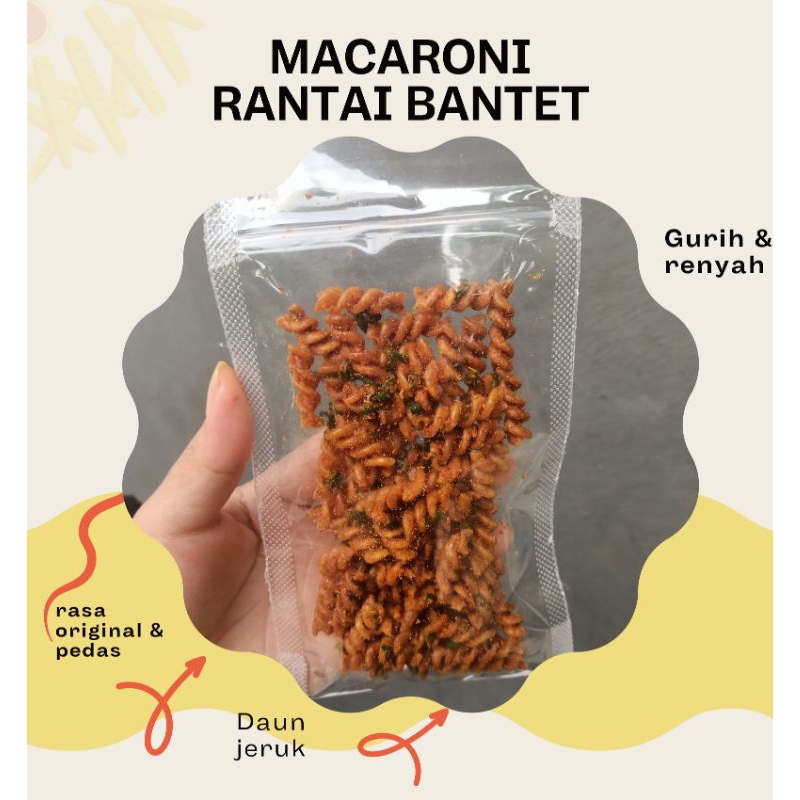 

MACARONI RANTAI BANTET 30GR/CEMILAN/REMPAH DAUN JERUK