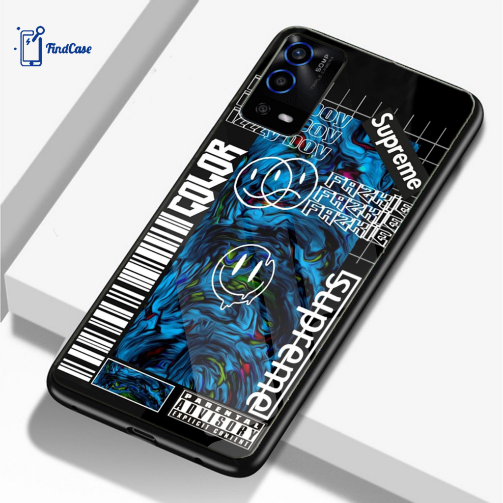 [FC06] Softcase Kaca Glass Motif FIND CASE - INFINIX HOT 11 PLAY  - Kesing  INFINIX HOT 11 PLAY Terb