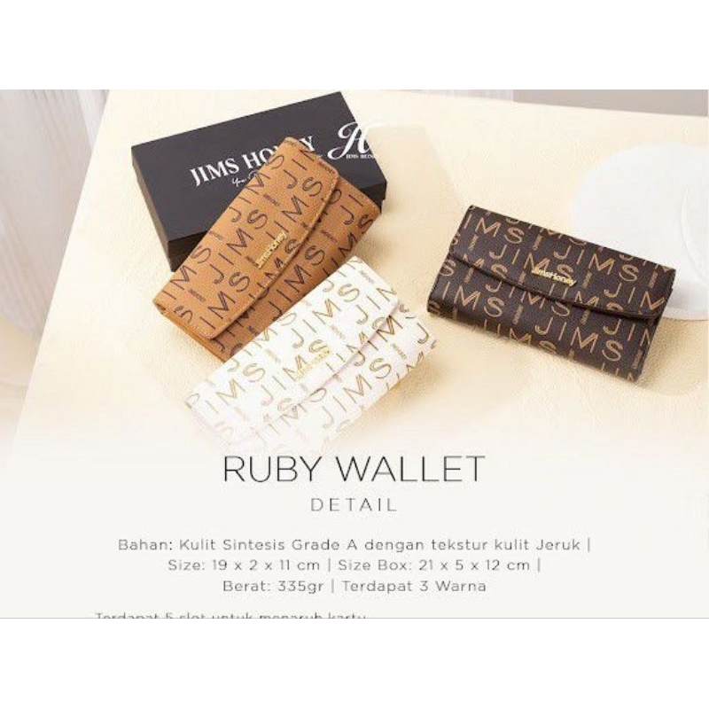 Ruby wallet by Jims Honey