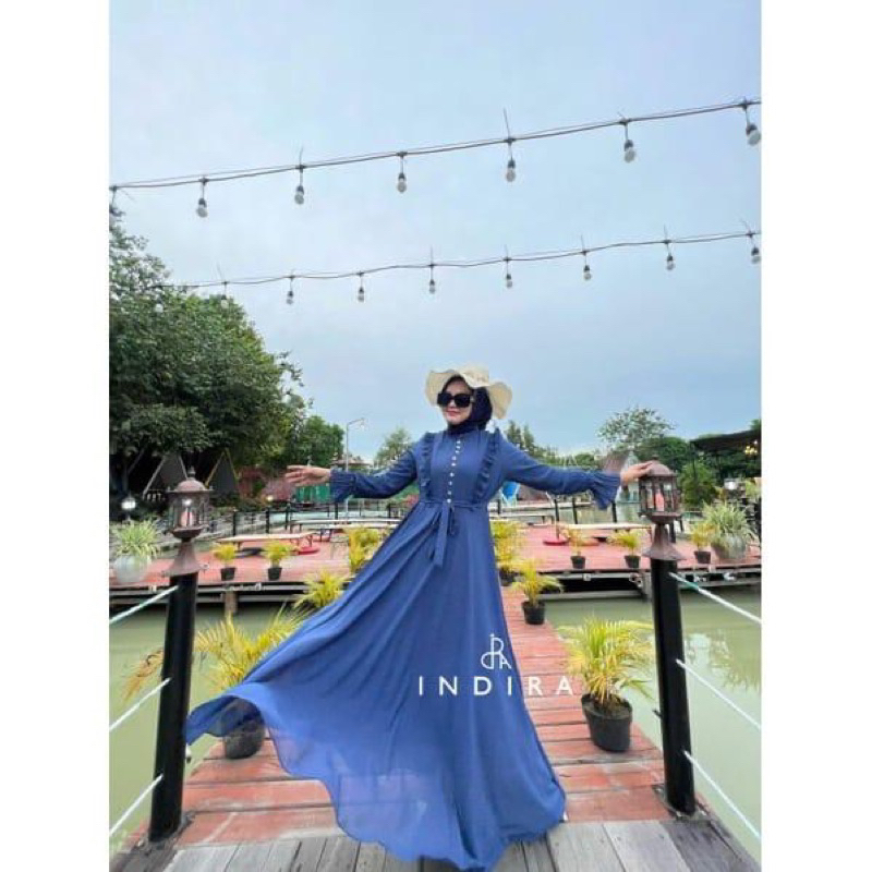 Gamis Indira Ceruty Babydoll Gamis Pesta Ceruty