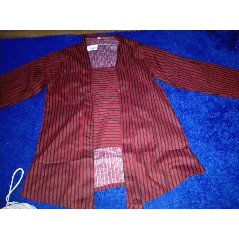 Baju jadul lurik wanita lengan panjang ukuran M