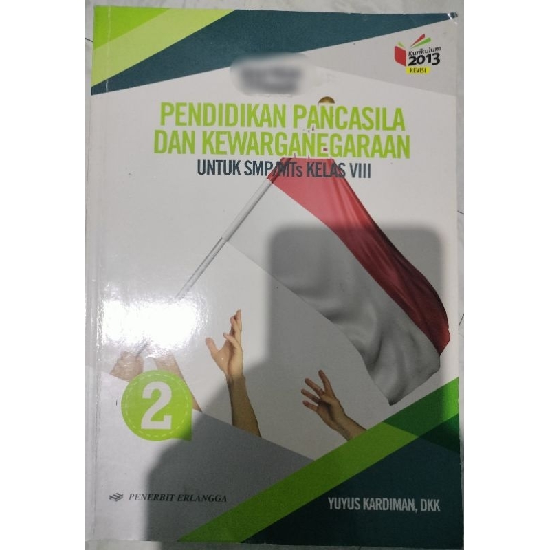 Preloved pendidikan pancasila dan kewarganegaraan PPKN kelas 8 SMP penerbit erlangga