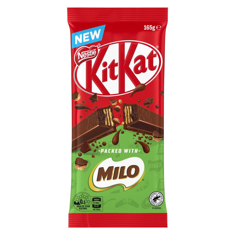 

Nestle Kit Kat Packed With Milo 165g - Australia