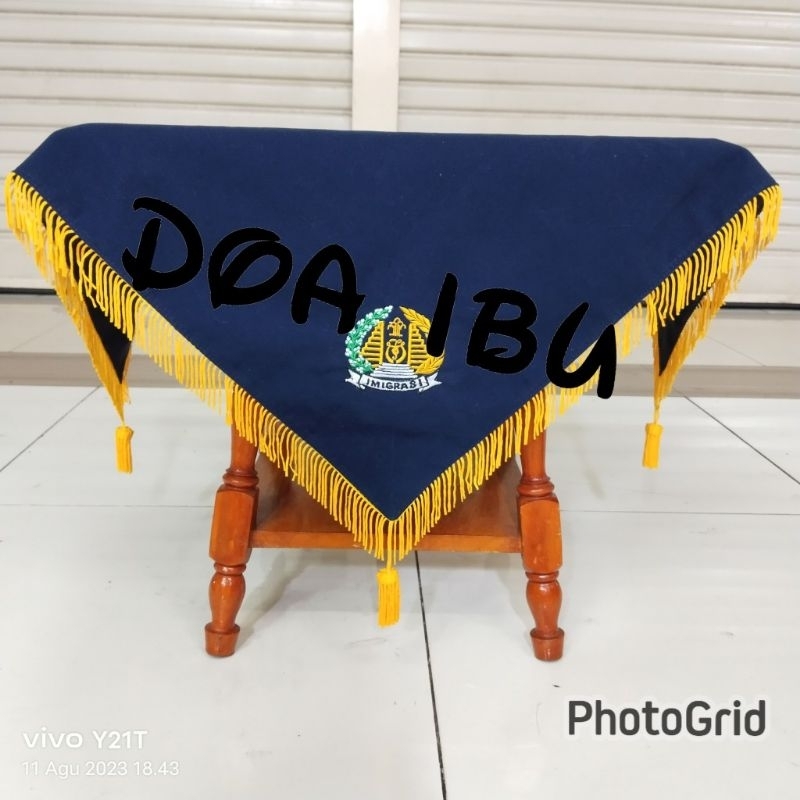 

best seller alas baki upacara bendera alas baki logo IMIGRASI pake rumbai