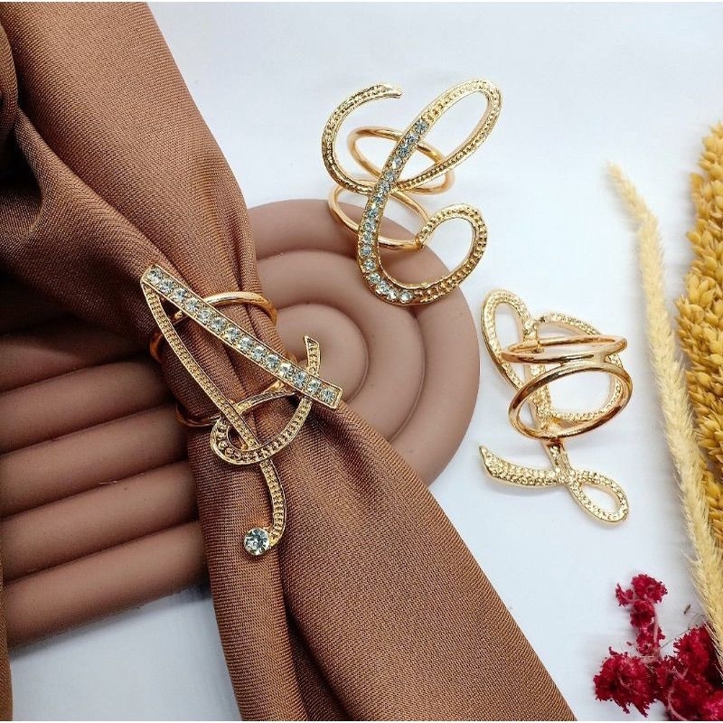 RING HIJAB HURUF/RING BROS/RING INISIAL