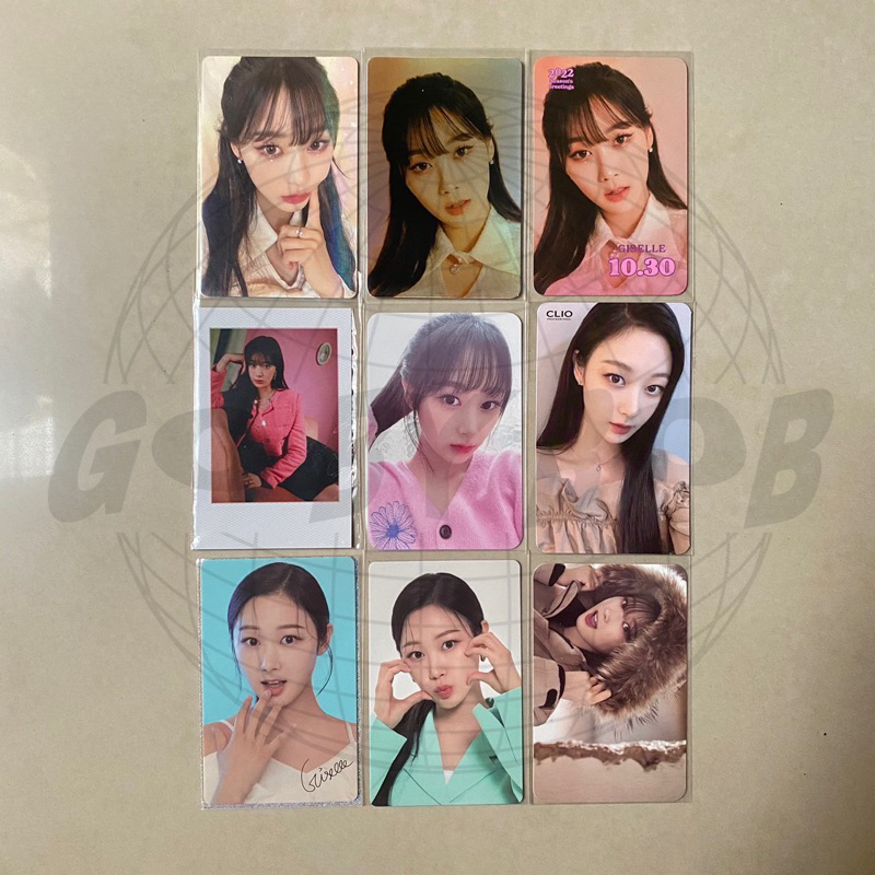Aespa giselle sg22 season greetings 2022 selca pc photocard ssgt official holo hologram aladin aladd