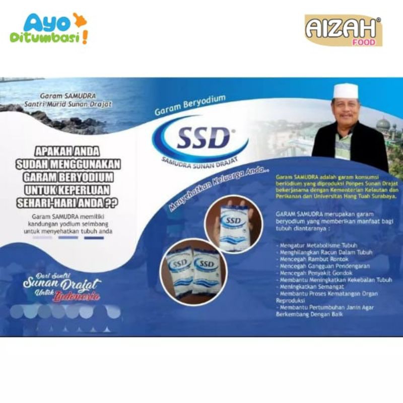 

Garam konsumsi beryodium SSD kemasan 200gr / garam murah kualitas premium