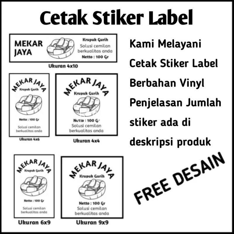 

Cetak Stiker Label Produk | Cemilan | UMKM | Brand Sendiri | Baca Deskripsi