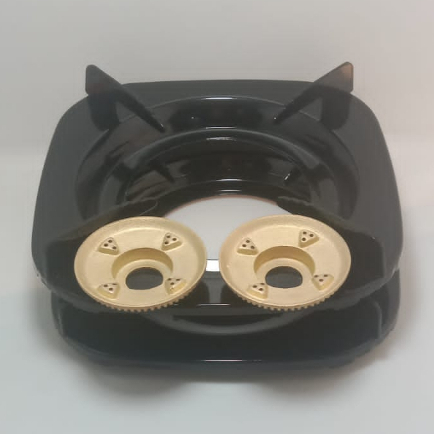 HARGA PAKET  2Pcs Tatakan Kompor Kaki 4 + 2Pcs Burner Kuningan Kompor Gas / Tungku Rinai / Dudukan K