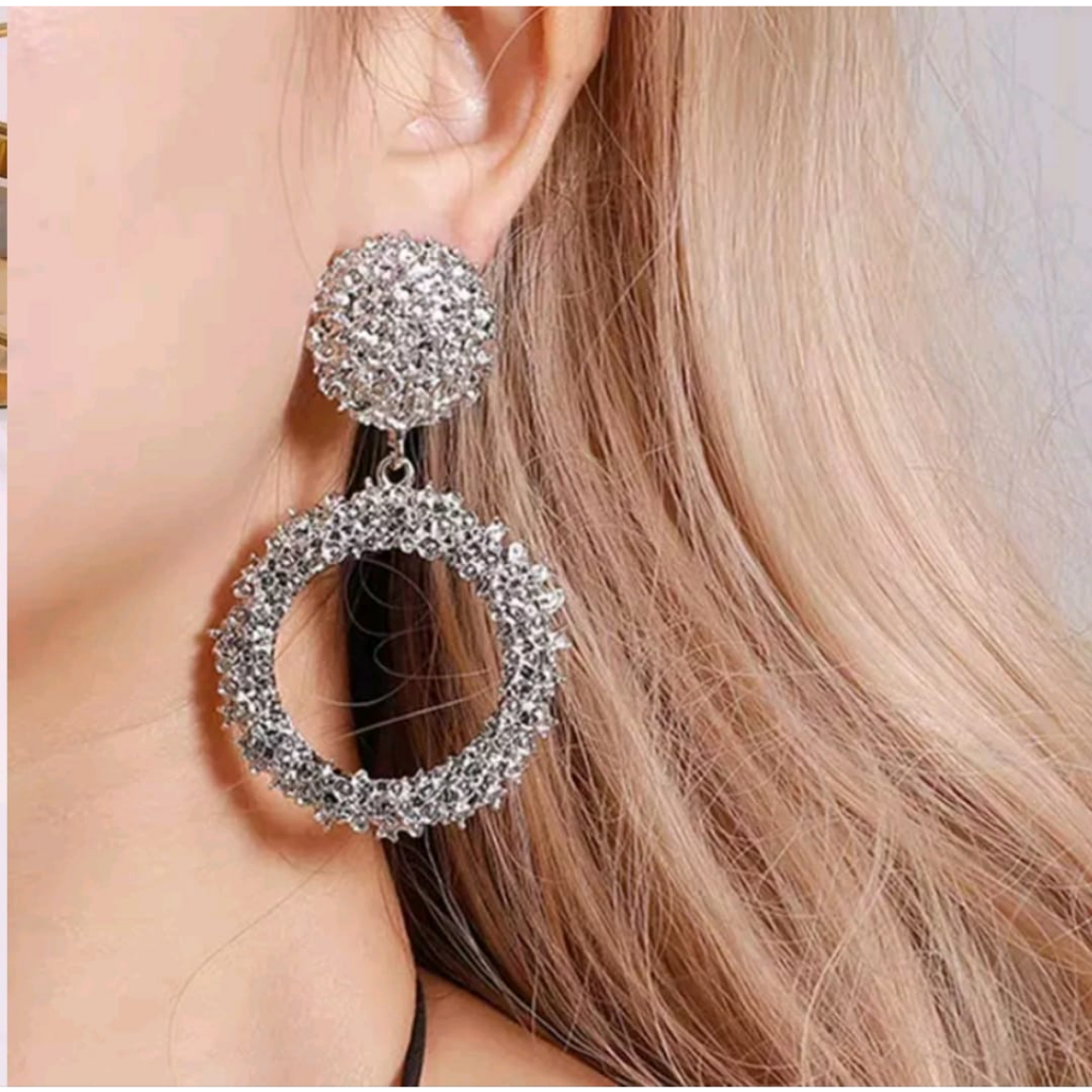 ANTING KOREA BULAT / ANTING BULAT IMITASI PREMIUM